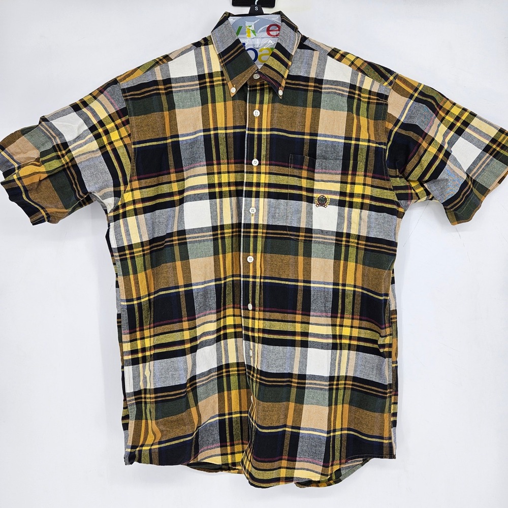 Cinch Shirt Mens Medium Button Down Western Rodeo Short Sleeve Plaid Casual‎